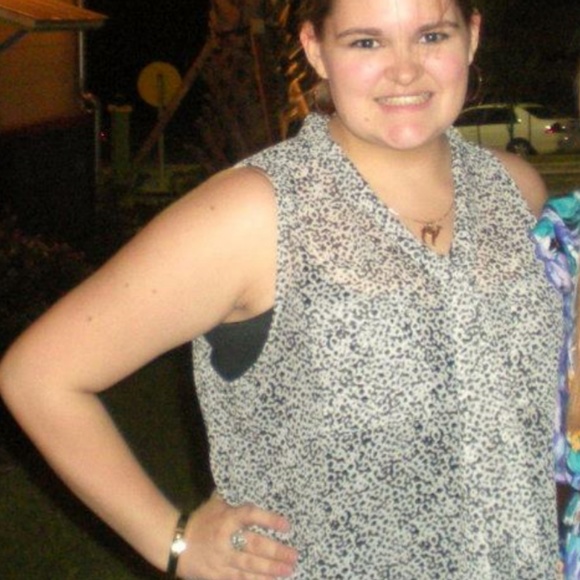 Sleeveless black and white tie-neck blouse Gap XL - Picture 5 of 5